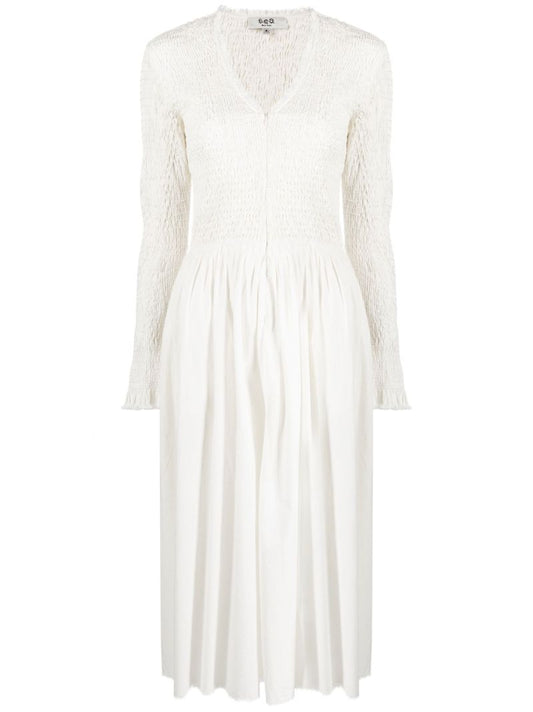 Neutral Casey Cotton Midi Dress