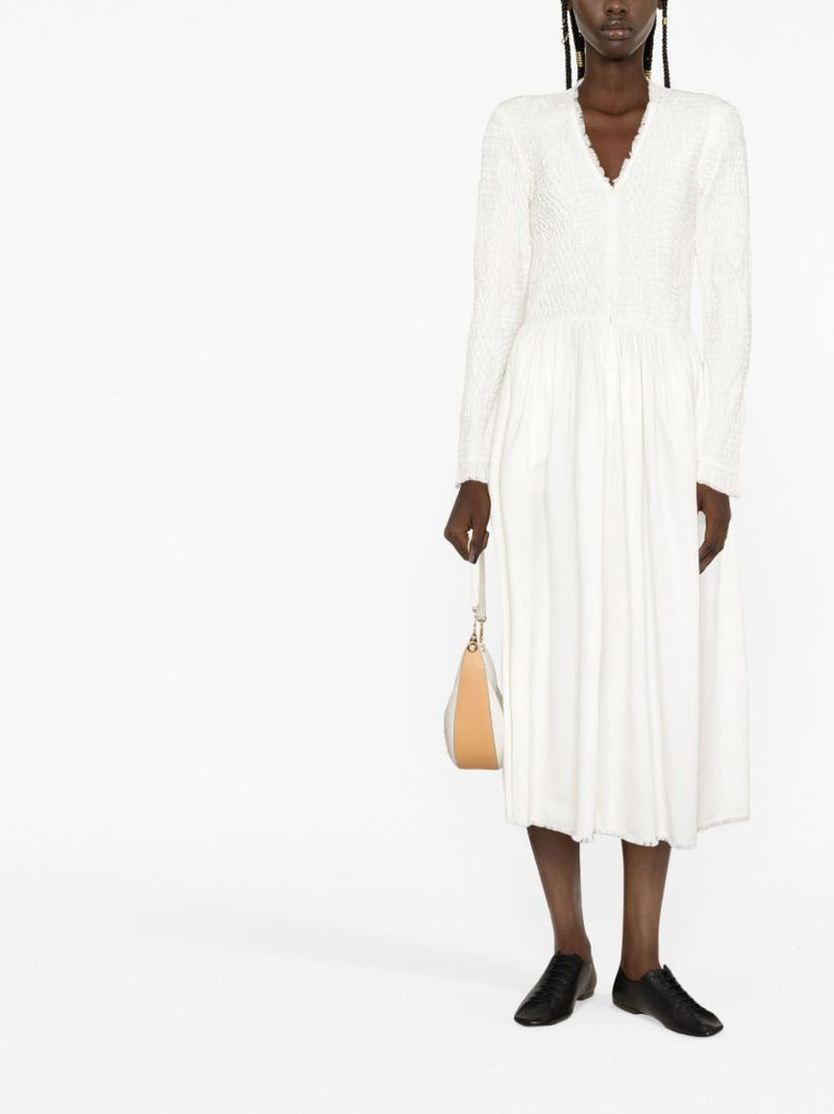 Neutral Casey Cotton Midi Dress