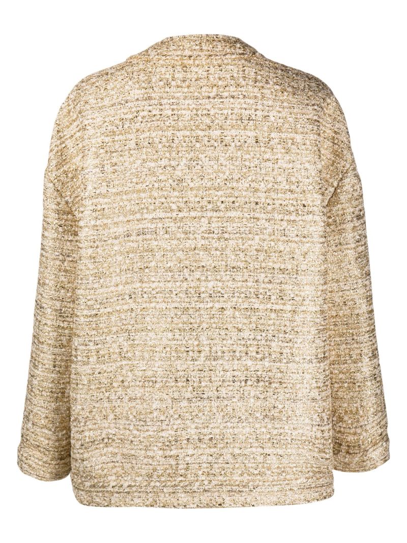 Gold Roman Stud Metallic Tweed Jacket