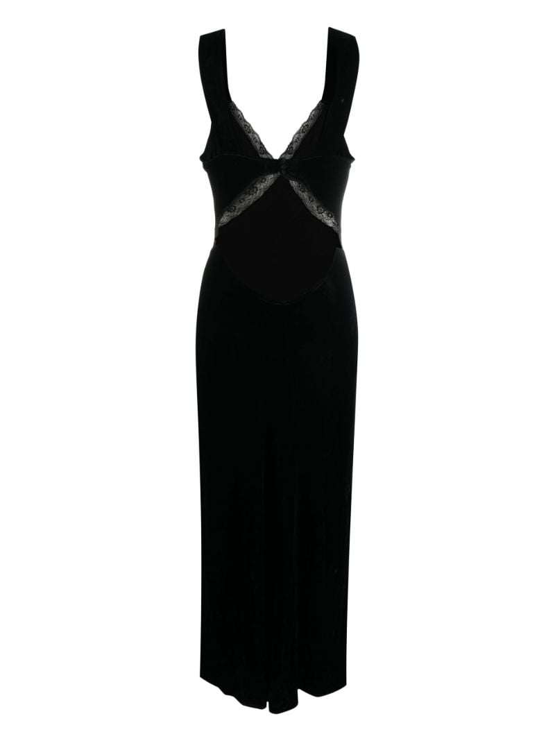 Black Lorenzo Velvet Midi Dress