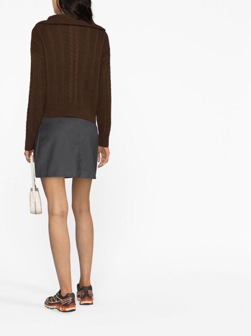 Grey Cameron Tailored Mini Skirt