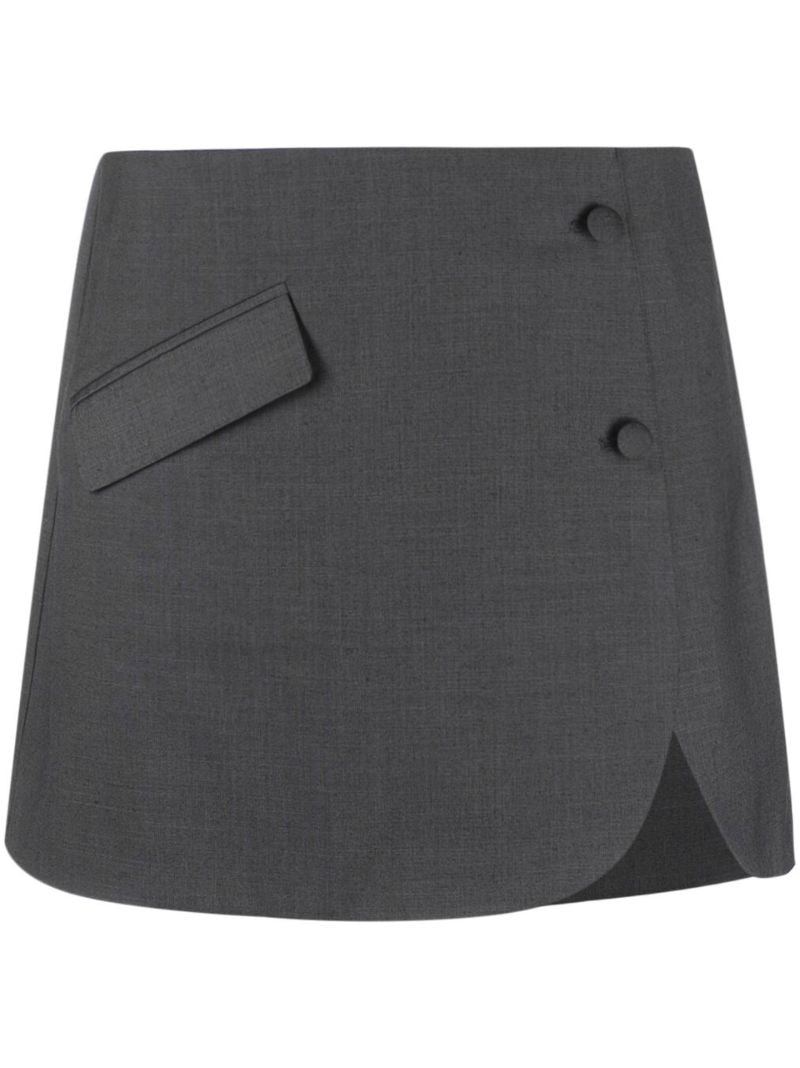 Grey Cameron Tailored Mini Skirt