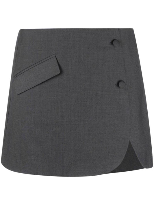 Grey Cameron Tailored Mini Skirt