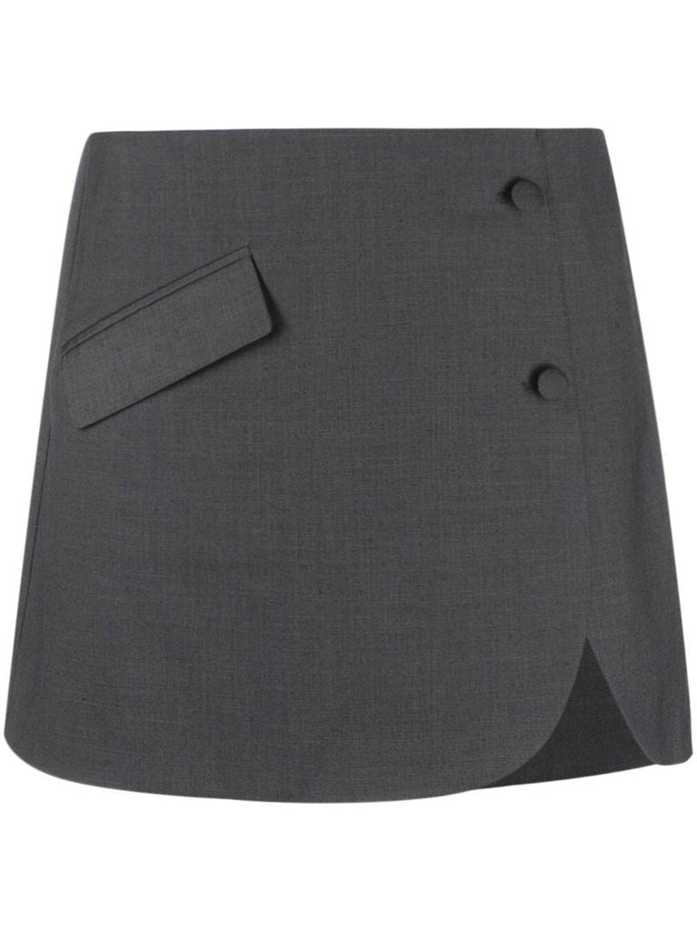 Grey Cameron Tailored Mini Skirt