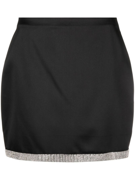 Black Tatiana Embellished Mini Skirt
