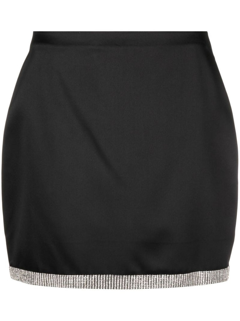 Black Tatiana Embellished Mini Skirt