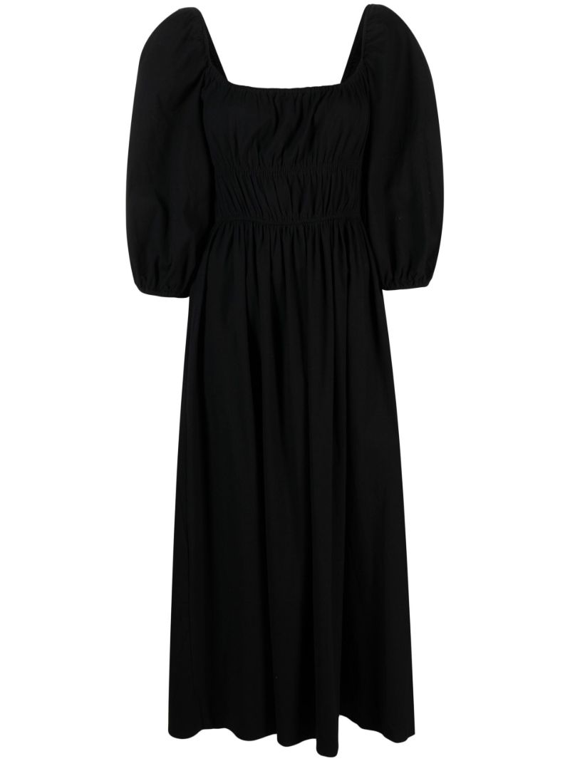Black Bennie Organic Cotton Midi Dress