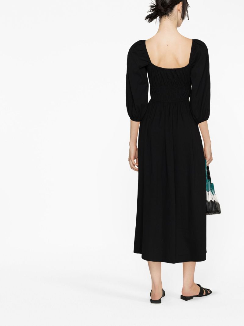 Black Bennie Organic Cotton Midi Dress