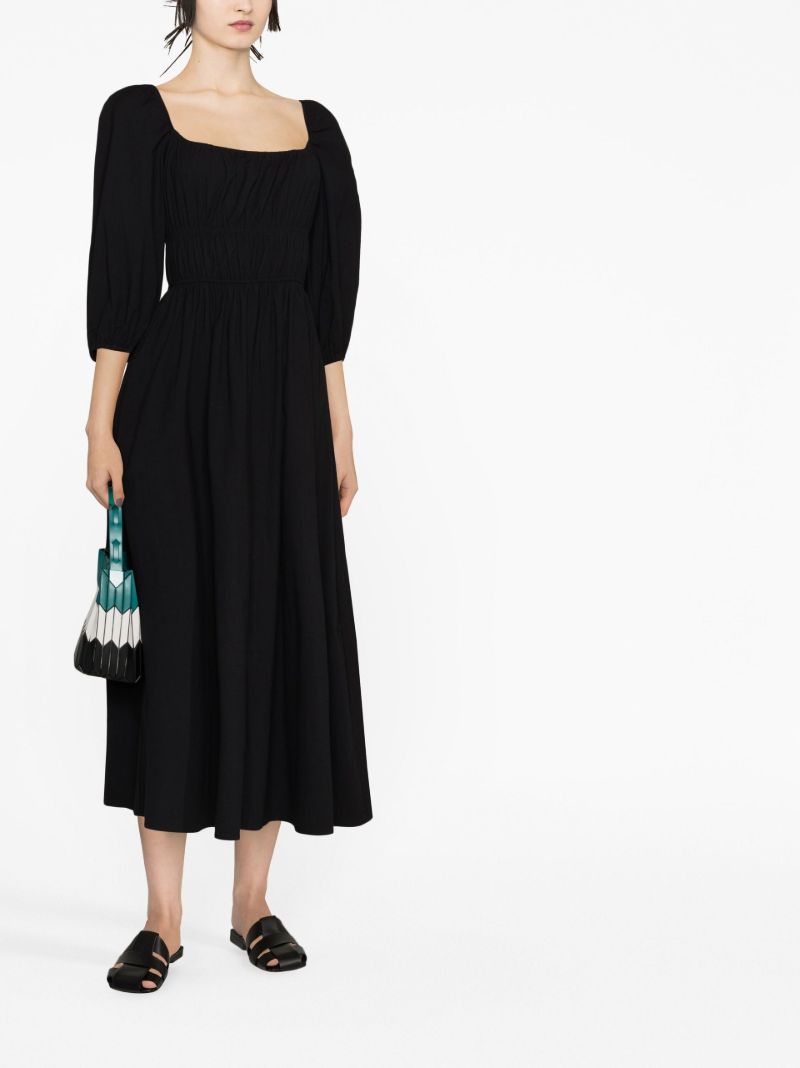 Black Bennie Organic Cotton Midi Dress