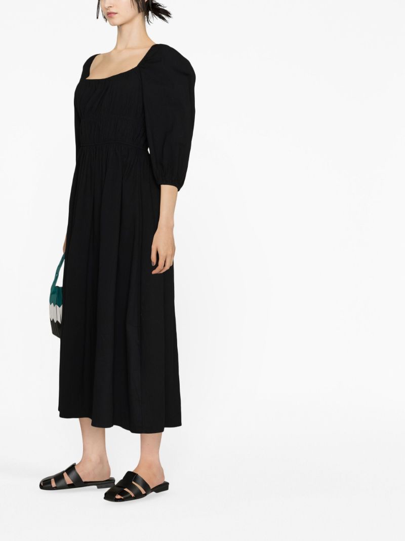 Black Bennie Organic Cotton Midi Dress