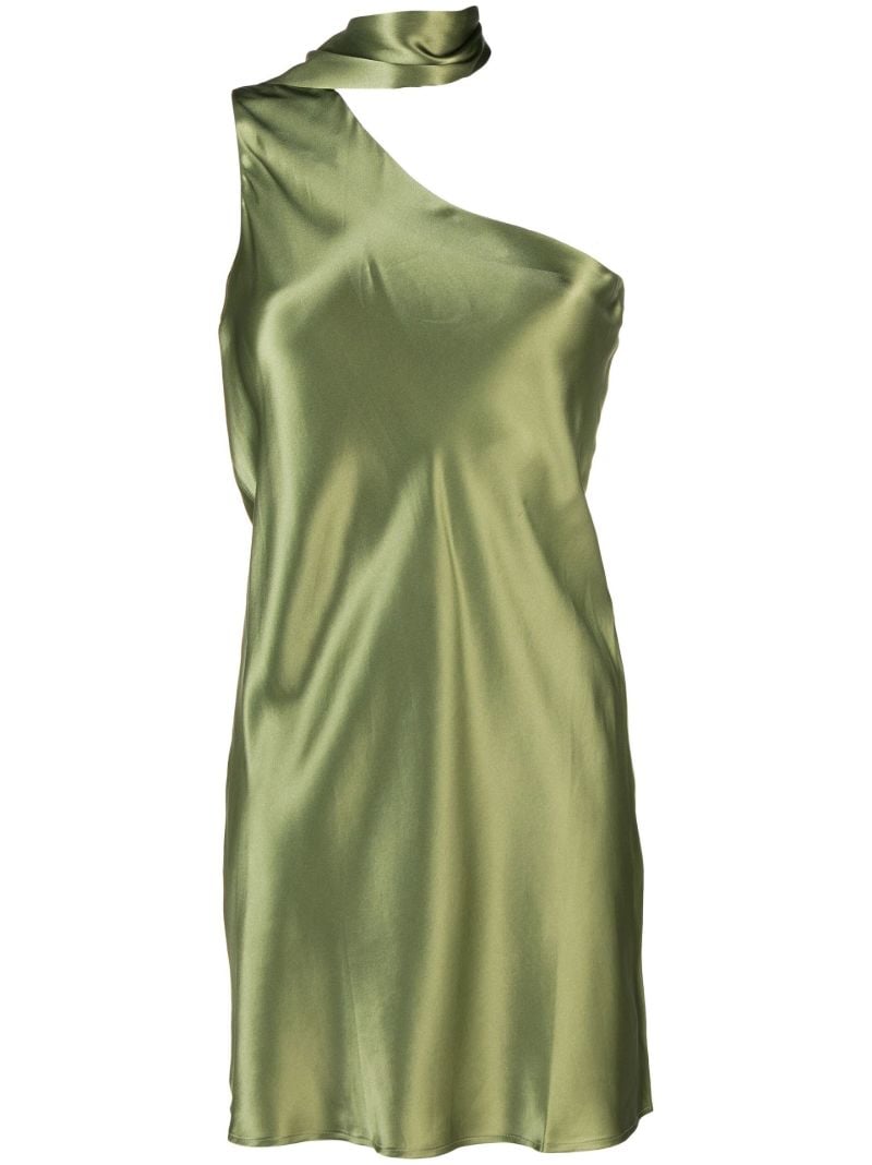 Green Kaegan Halterneck Silk Mini Dress