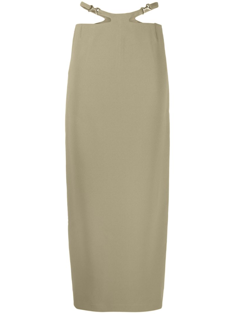 Green Sleeveless Midi Skirt