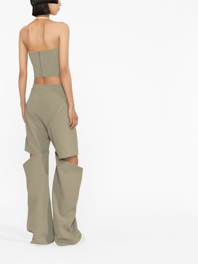 Green Emelio Cut-out Cargo Trousers