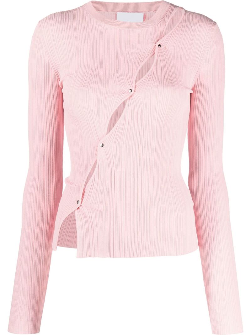 Pink Cut-out Detail Top