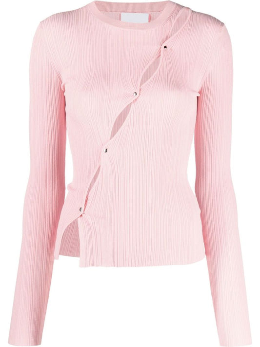 Pink Cut-out Detail Top