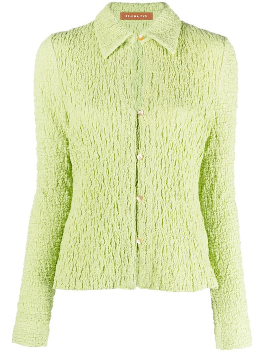 Green Lowry Seersucker Shirt