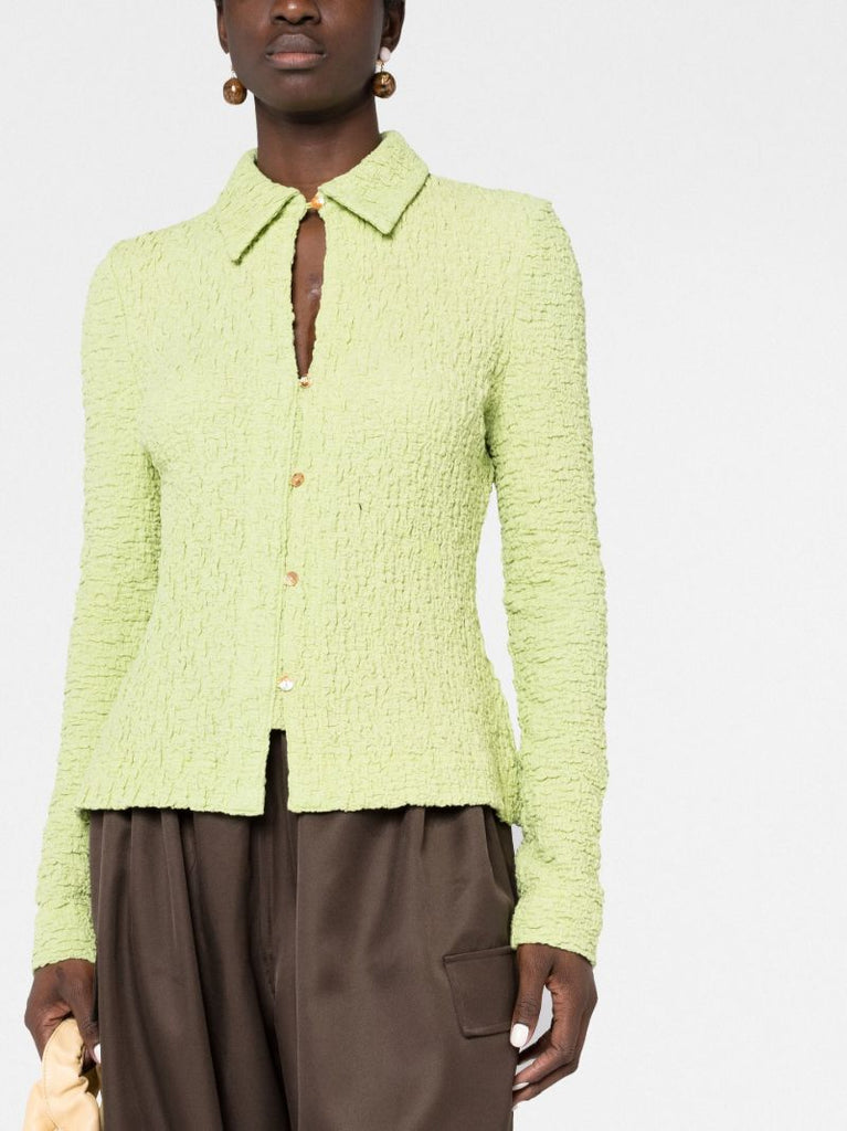 Green Lowry Seersucker Shirt