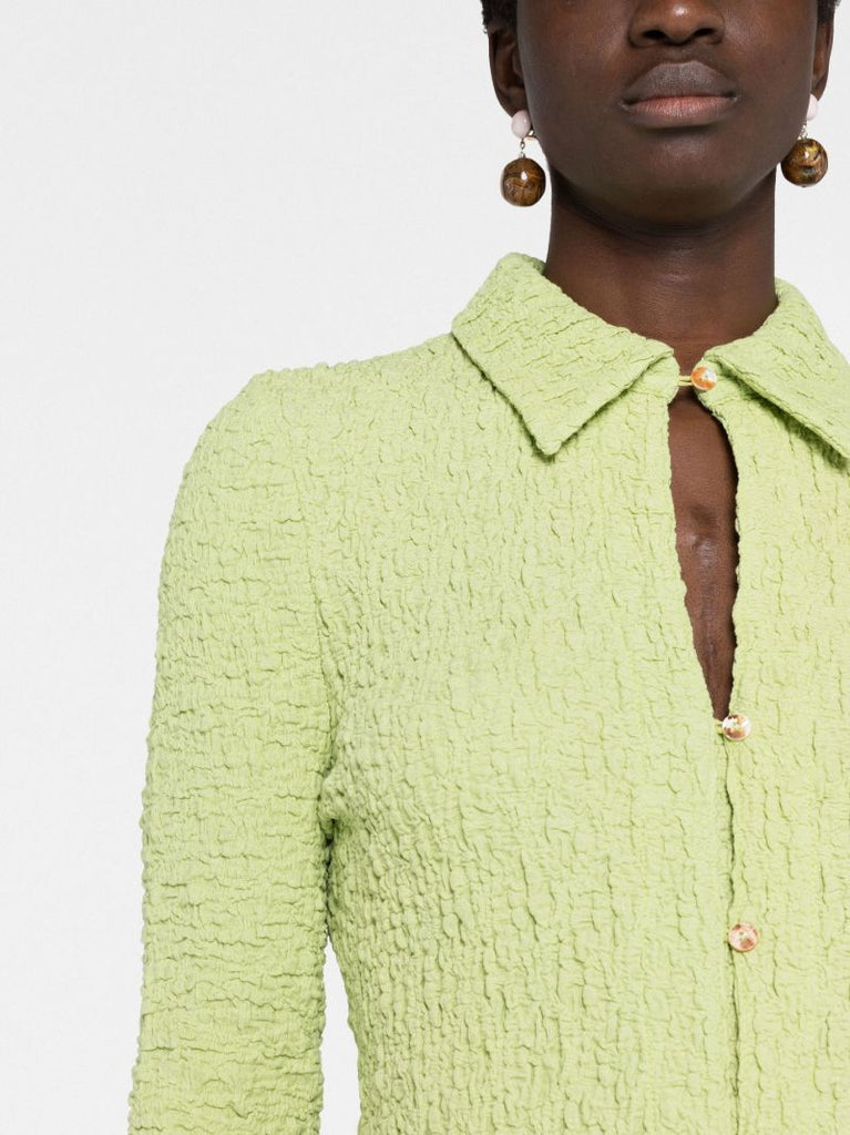Green Lowry Seersucker Shirt