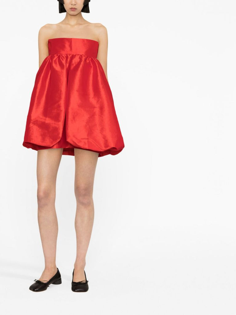 Red Crie Puffball Mini Dress
