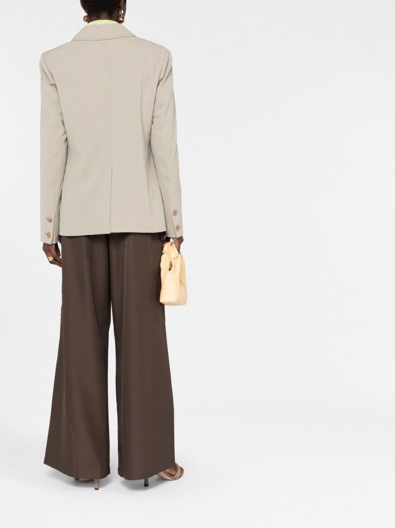 Neutral Arden Double-breasted Blazer