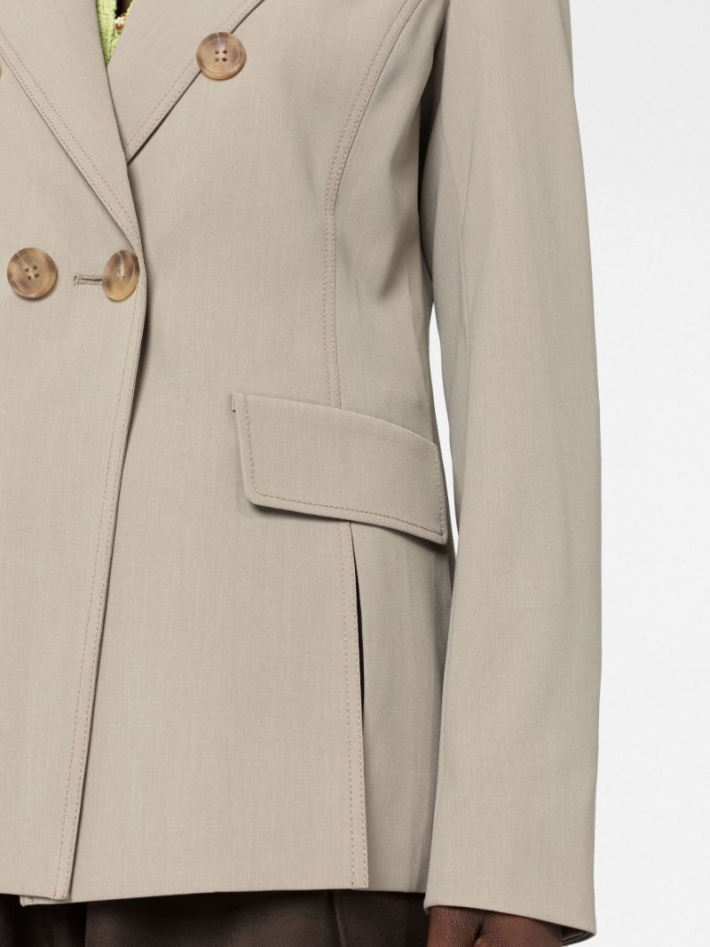 Neutral Arden Double-breasted Blazer