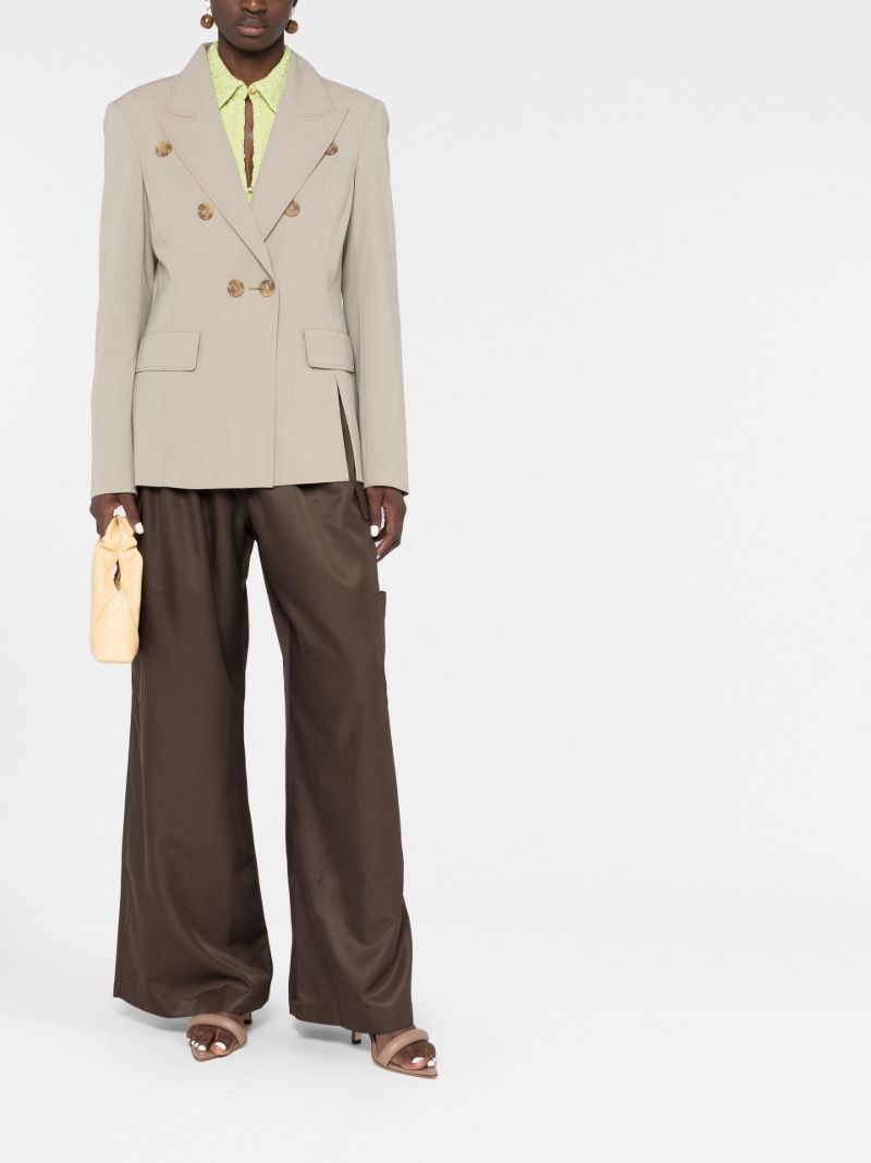 Neutral Arden Double-breasted Blazer