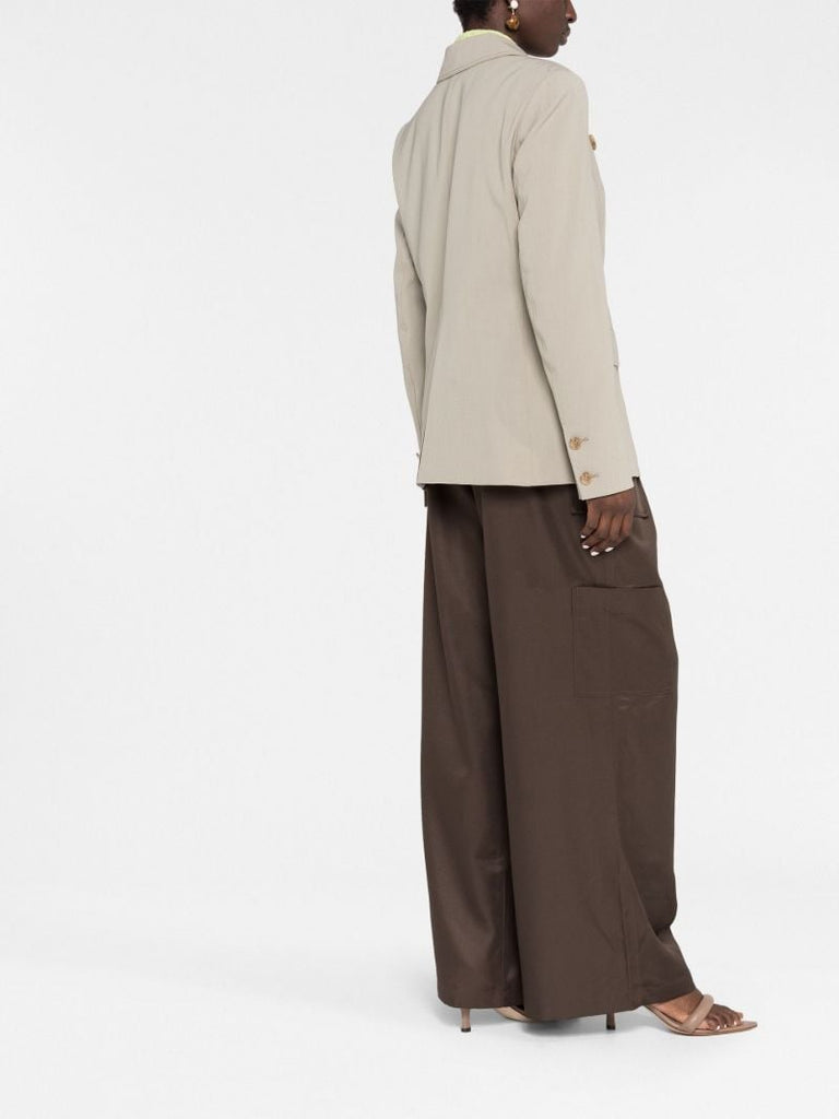 Neutral Arden Double-breasted Blazer