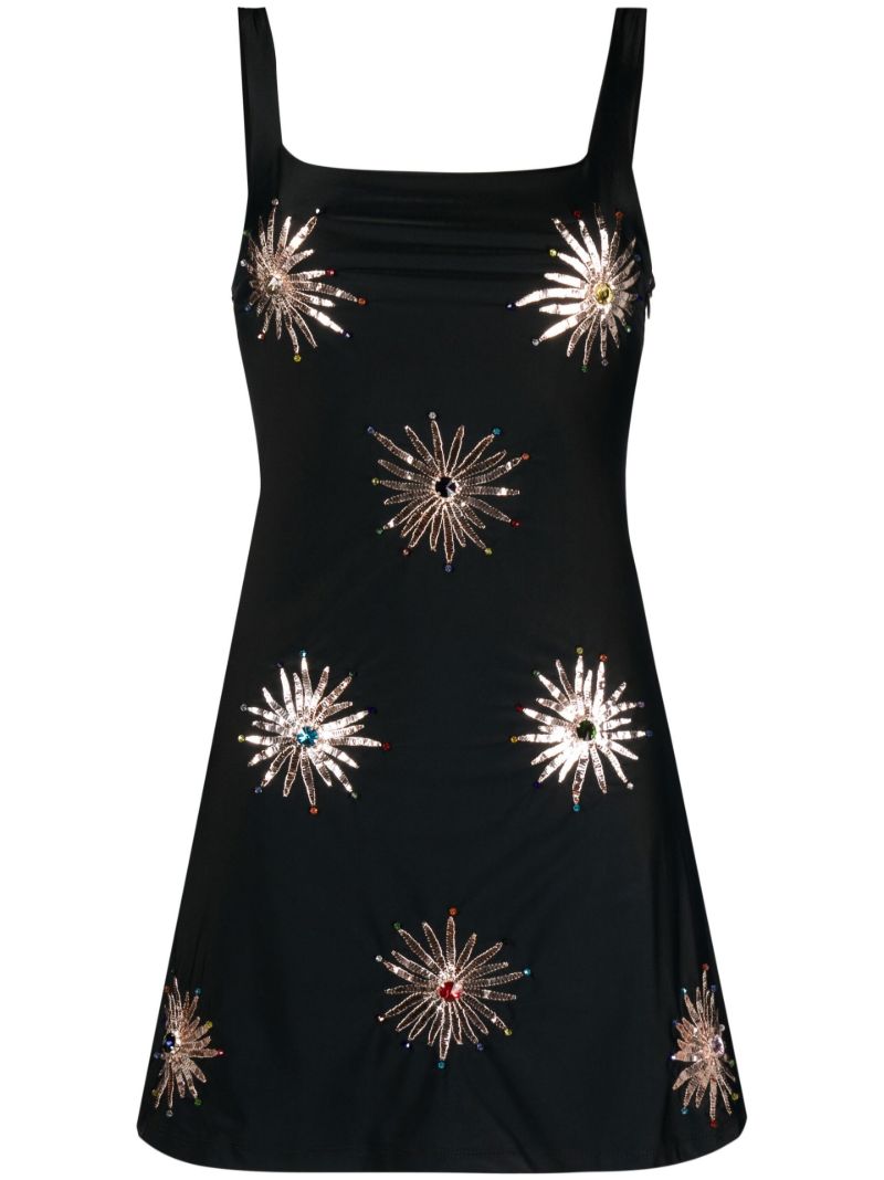 Black Callie Embellished Mini Dress