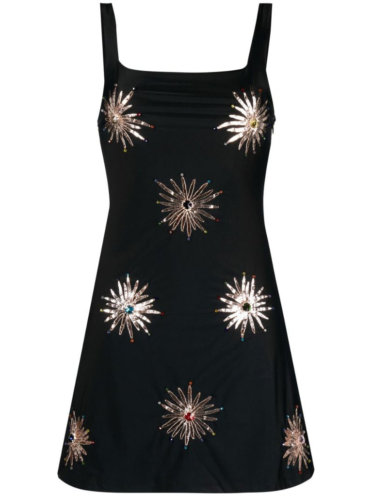 Black Callie Embellished Mini Dress