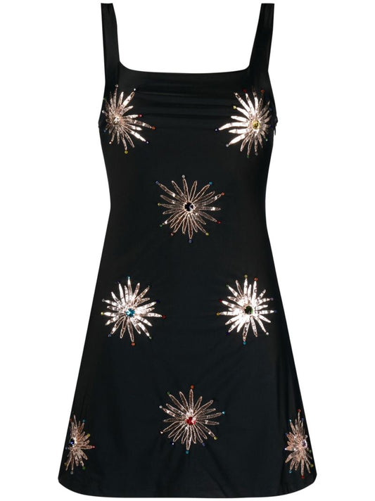 Black Callie Embellished Mini Dress