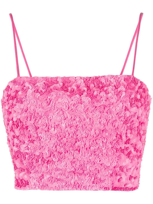 Pink Evelyn Sequinned Top