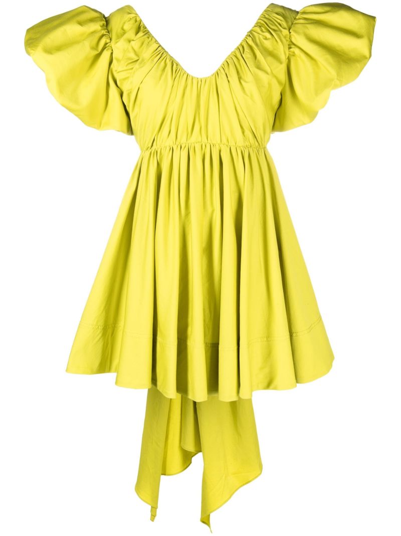 Green Gretta Bow Back Mini Dress