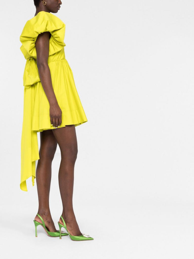 Green Gretta Bow Back Mini Dress