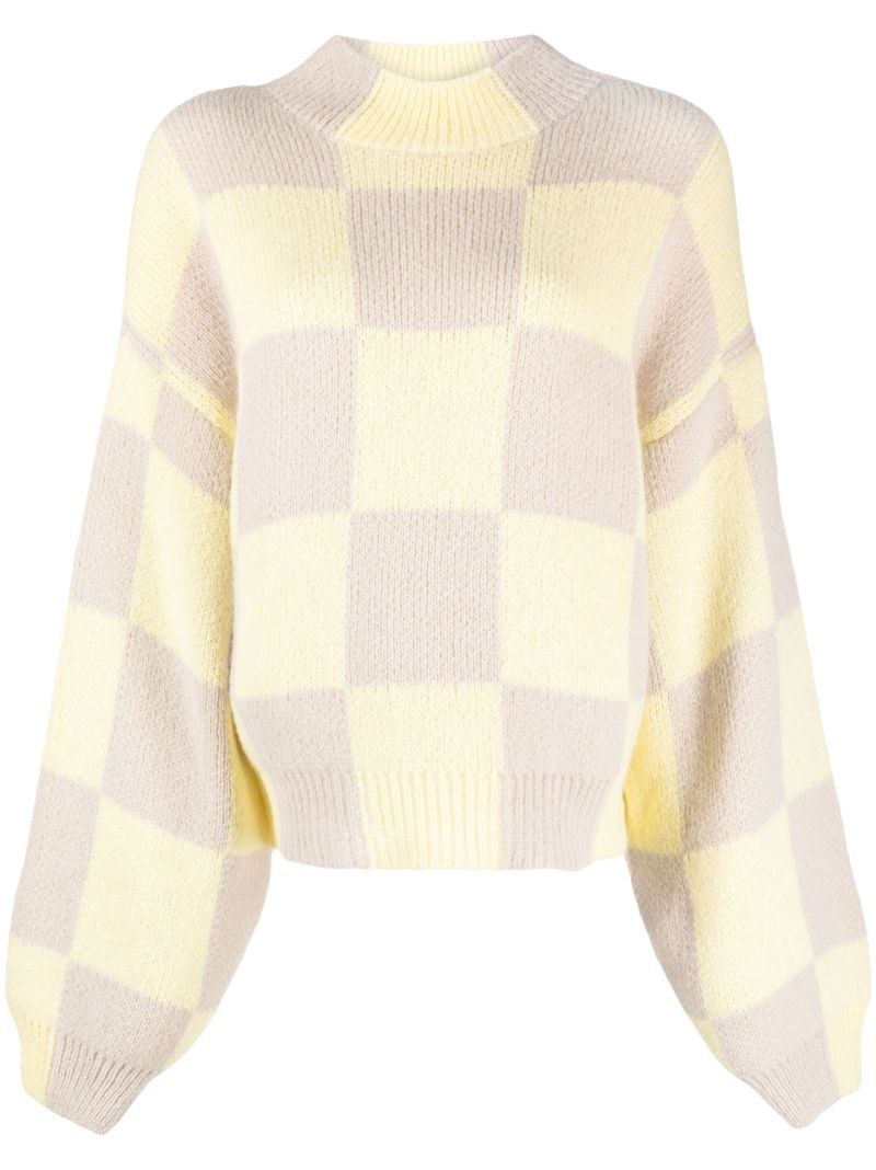 Yellow Adonis Check Pattern Jumper