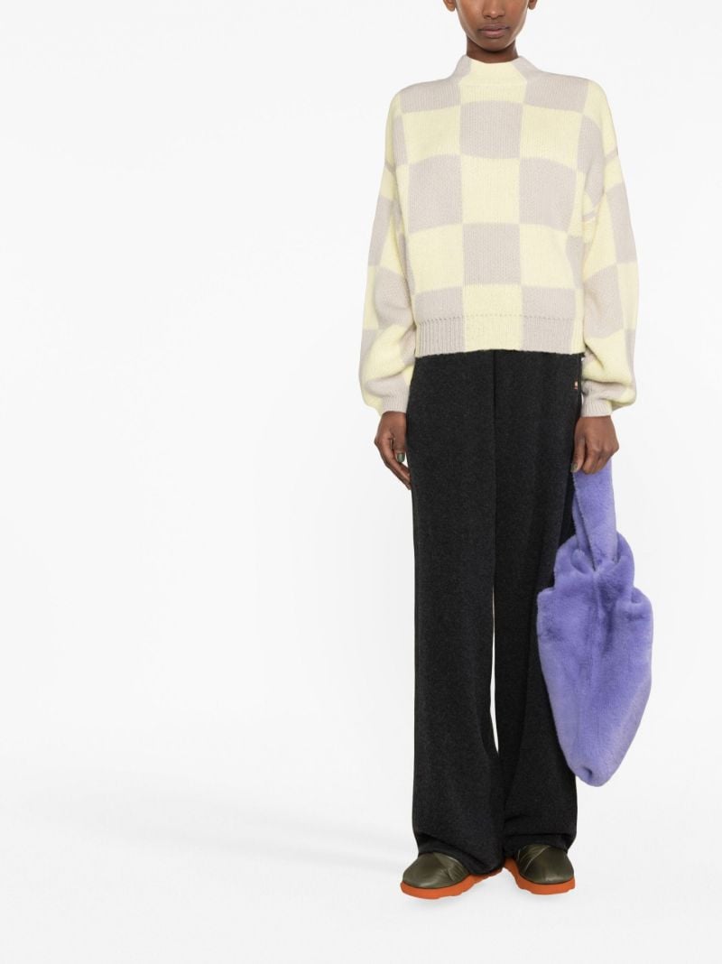 Yellow Adonis Check Pattern Jumper