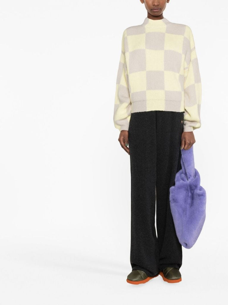 Yellow Adonis Check Pattern Jumper