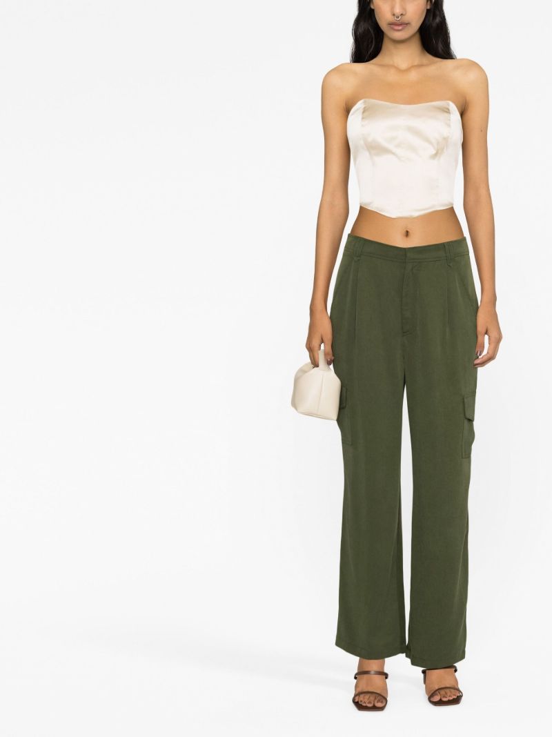 Neutral Maia Silk Bustier Top