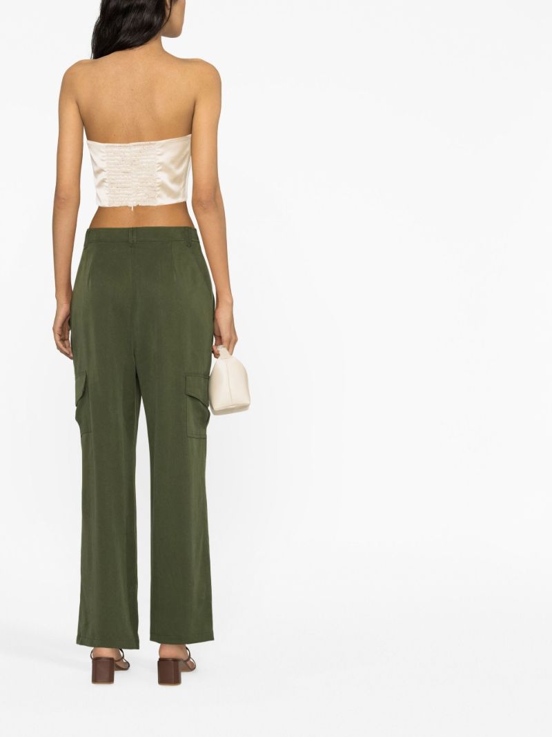 Neutral Maia Silk Bustier Top