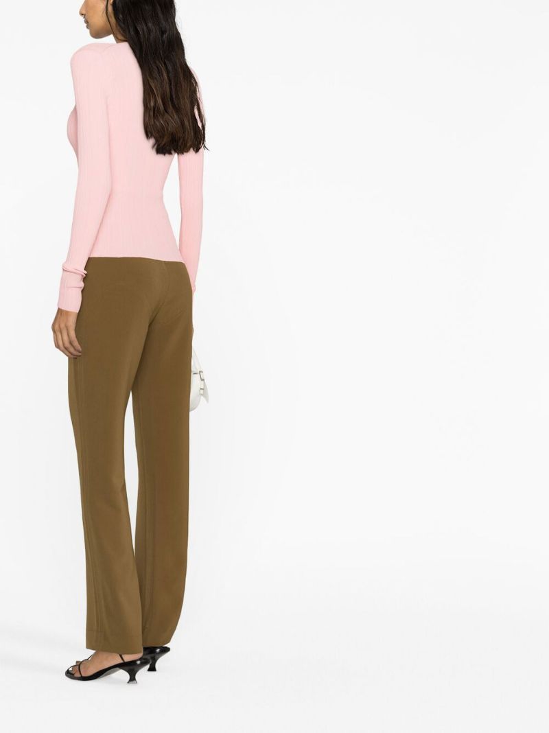 Brown High-waisted Trousers