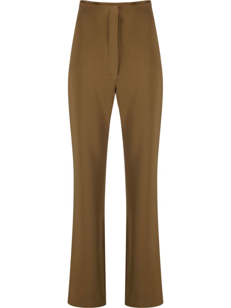 Brown High-waisted Trousers