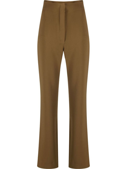 Brown High-waisted Trousers