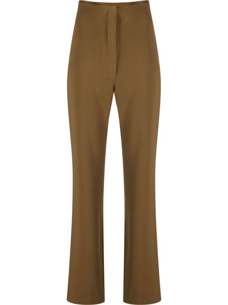 Brown High-waisted Trousers