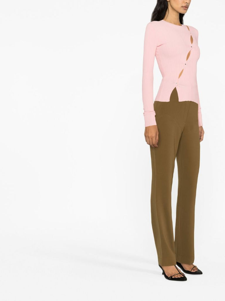 Brown High-waisted Trousers