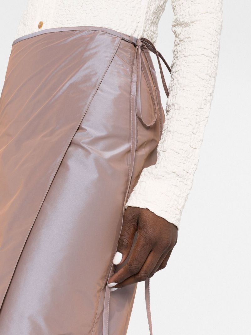 Pink Adela Iridescent Wrap Skirt