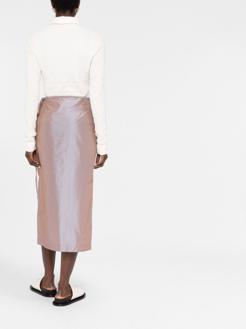 Pink Adela Iridescent Wrap Skirt