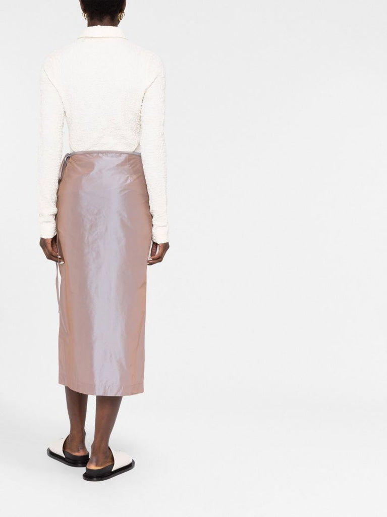 Pink Adela Iridescent Wrap Skirt