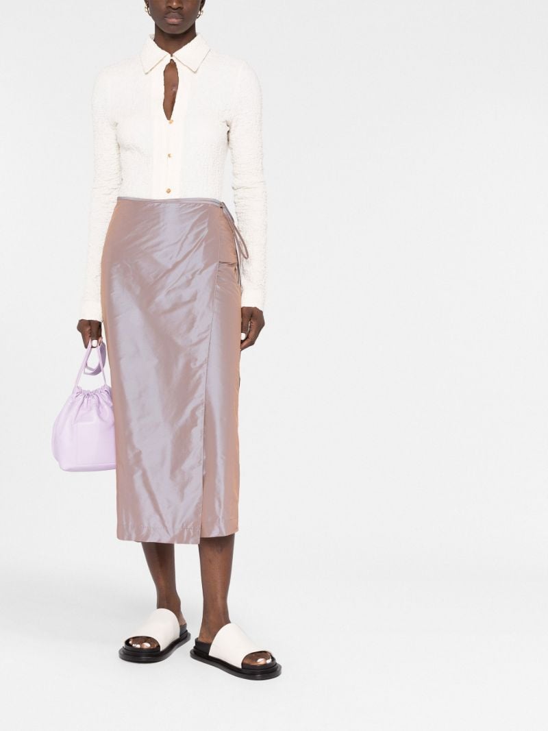 Pink Adela Iridescent Wrap Skirt