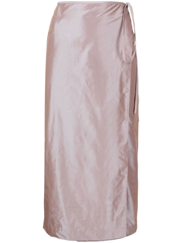 Pink Adela Iridescent Wrap Skirt