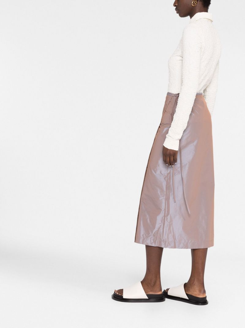 Pink Adela Iridescent Wrap Skirt