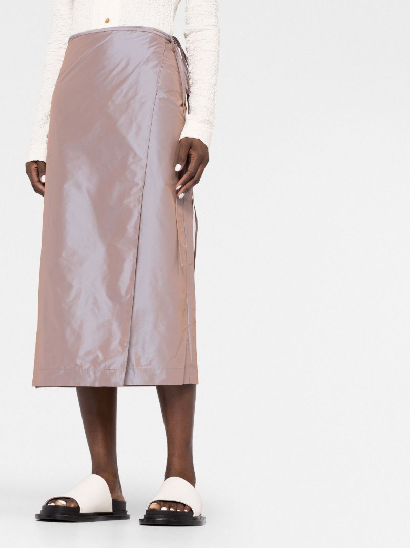 Pink Adela Iridescent Wrap Skirt